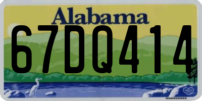 AL license plate 67DQ414