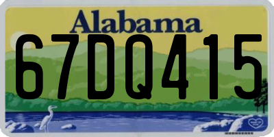 AL license plate 67DQ415
