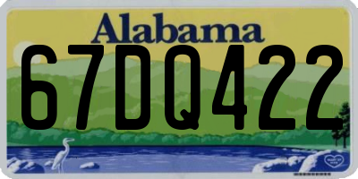 AL license plate 67DQ422