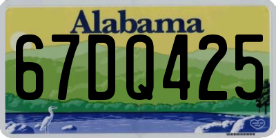 AL license plate 67DQ425