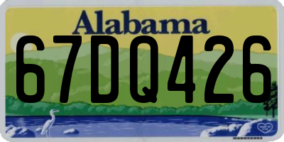 AL license plate 67DQ426