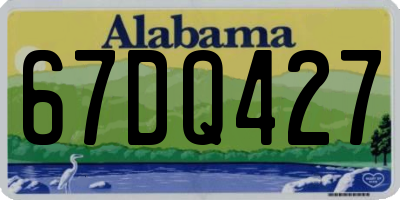 AL license plate 67DQ427