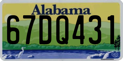 AL license plate 67DQ431