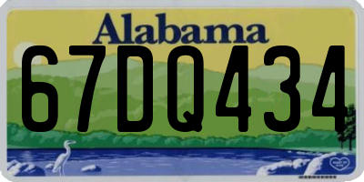 AL license plate 67DQ434