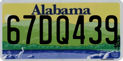 AL license plate 67DQ439