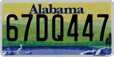 AL license plate 67DQ447