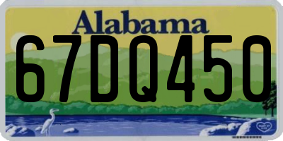 AL license plate 67DQ450