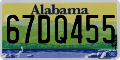 AL license plate 67DQ455