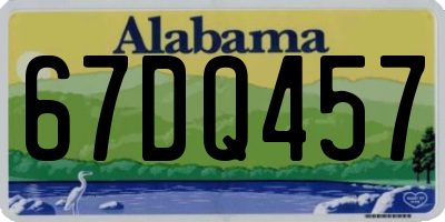 AL license plate 67DQ457
