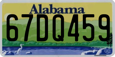 AL license plate 67DQ459