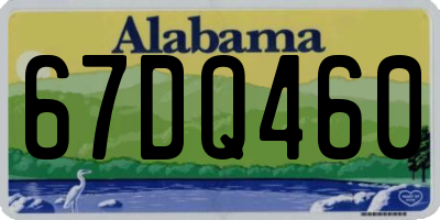 AL license plate 67DQ460