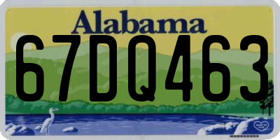 AL license plate 67DQ463