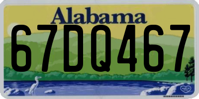 AL license plate 67DQ467