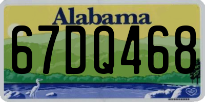 AL license plate 67DQ468