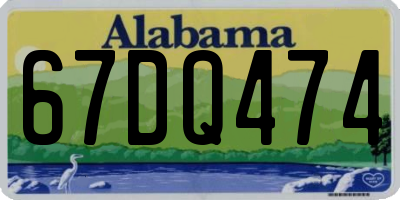 AL license plate 67DQ474