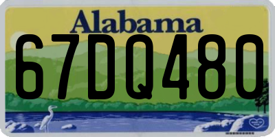 AL license plate 67DQ480
