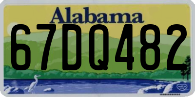 AL license plate 67DQ482