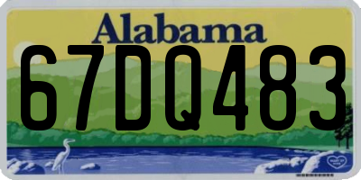 AL license plate 67DQ483