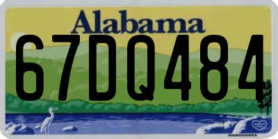 AL license plate 67DQ484