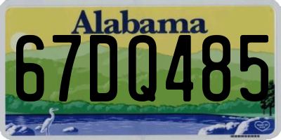 AL license plate 67DQ485