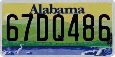 AL license plate 67DQ486