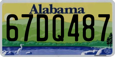 AL license plate 67DQ487