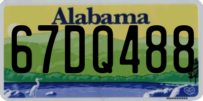 AL license plate 67DQ488