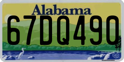 AL license plate 67DQ490