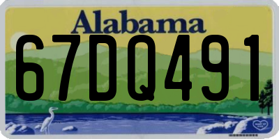 AL license plate 67DQ491