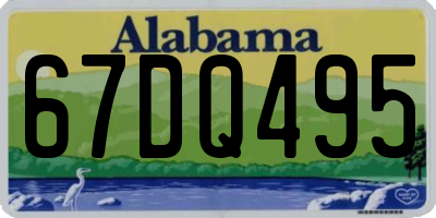 AL license plate 67DQ495