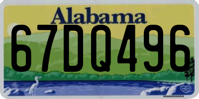 AL license plate 67DQ496