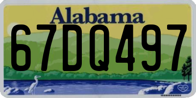 AL license plate 67DQ497