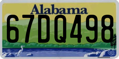 AL license plate 67DQ498