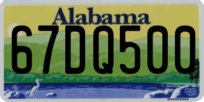 AL license plate 67DQ500