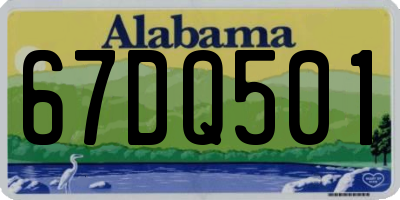 AL license plate 67DQ501