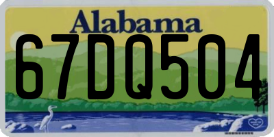 AL license plate 67DQ504