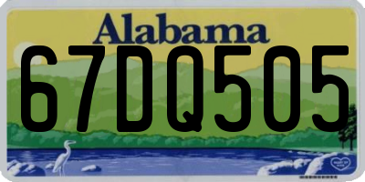 AL license plate 67DQ505