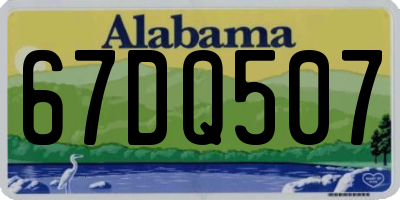 AL license plate 67DQ507