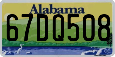 AL license plate 67DQ508