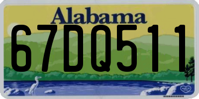 AL license plate 67DQ511