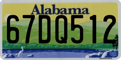 AL license plate 67DQ512