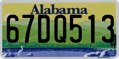 AL license plate 67DQ513