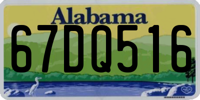 AL license plate 67DQ516
