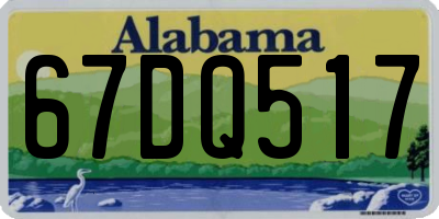 AL license plate 67DQ517