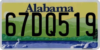 AL license plate 67DQ519