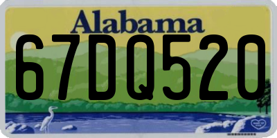 AL license plate 67DQ520