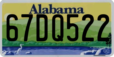 AL license plate 67DQ522