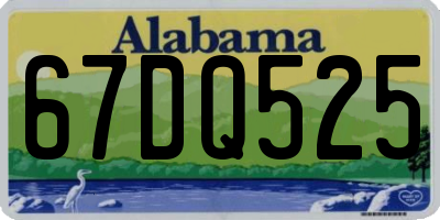 AL license plate 67DQ525