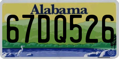 AL license plate 67DQ526