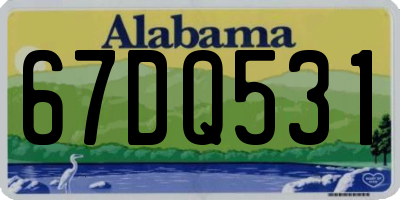 AL license plate 67DQ531
